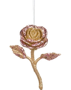 Елочная игрушка Kurt S. Adler Christmas 2024. Золотая роза / ZCI2285 Kurt s. adler