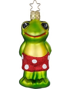 Елочная игрушка Inge's Christmas House And Farm. Брызги. Лягушонок / 10099S022 Inge's christmas