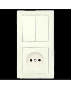 Блок выключатель+розетка Bylectrica 2В-РЦ-687 / 687беж