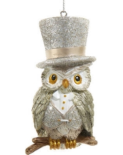 Елочная игрушка Kurt S. Adler Christmas 2024. Сова в цилиндре / D4441 Kurt s. adler