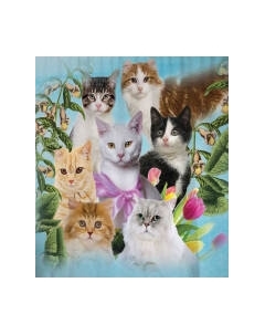 Шторка-занавеска для ванны JoyArty Смирные коты / sc_7603 Joyarty