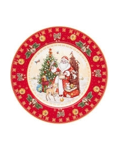 Тарелка столовая обеденная Lefard Дед Мороз / 85-1719
