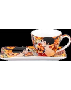 Чашка с блюдцем Lefard Дама с веером 104-1033