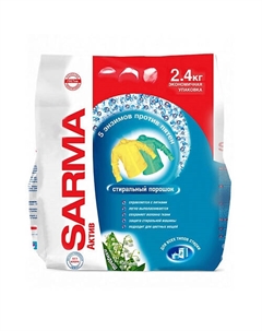 Sarma Стиральный порошок Автомат Актив Ландыш 2400 Невская косметика