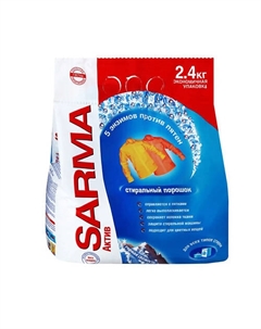 Sarma Стиральный порошок Автомат Актив Горная свежесть 2400 Невская косметика