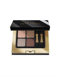 Палетка теней для век четырехцветная с витамином Е Зелёный чай Eyeshadow Palette 4 Colours Green Tea Via milano