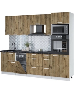 Кухонный гарнитур Интерлиния Мила Лайт 2.55-ПМ3