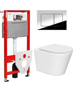 Унитаз подвесной с инсталляцией Lauter Longer 2110822 + TECE Kit 9400412 с кнопкой