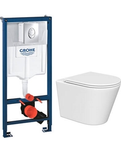 Унитаз подвесной с инсталляцией Lauter Longer 2110822 + GROHE Rapid SL 38721001 с кнопкой