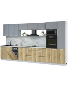 Кухонный гарнитур Интерлиния Мила Лайт 3.9-ПМ3