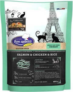 Сухой корм для кошек Bon Appetit Cat Adult Urinary с курицей и лососем / 681854 Bon appetit