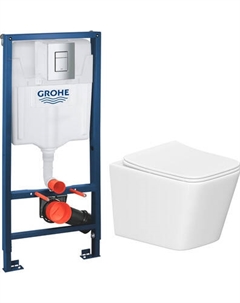 Унитаз подвесной с инсталляцией Lauter Square 214903 + GROHE Rapid SL 38772001