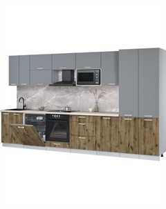 Кухонный гарнитур Интерлиния Мила Лайт 3.7-ПМ2