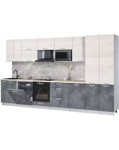 Кухонный гарнитур Интерлиния Мила Лайт 3.7-ПМ2