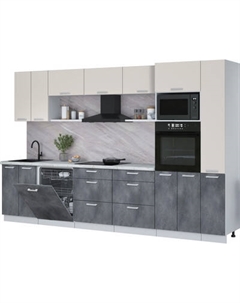 Кухонный гарнитур Интерлиния Мила Лайт 3.3-ПМ1