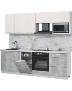 Кухонный гарнитур Интерлиния Мила Лайт 2.45-ПМ4