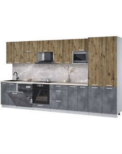 Кухонный гарнитур Интерлиния Мила Лайт 3.8-ПМ2