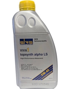 Моторное масло SRS Viva 1 Topsynth Alpha LS 5W40 Srs