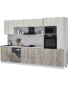 Кухонный гарнитур Интерлиния Мила Лайт 3.3-ПМ1