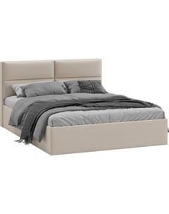 Двуспальная кровать ТриЯ Глосс универсальная с ПМ Тип 1 180x200 и заглушиной Трия