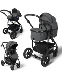 Детская универсальная коляска Bubago Model Zoom 3 в 1 / BG 196-2