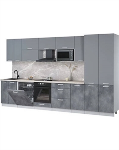 Кухонный гарнитур Интерлиния Мила Лайт 3.6-ПМ2