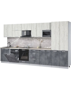 Кухонный гарнитур Интерлиния Мила Лайт 3.8-ПМ2