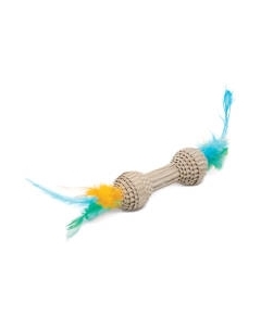 Игрушка для кошек Triol Natural Гантель с перьями / 22171053