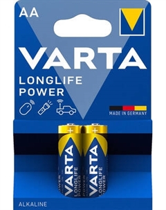 Комплект батареек Varta Longlife Power AA/LR6 Alkaline 1.5V / 4906 121 412