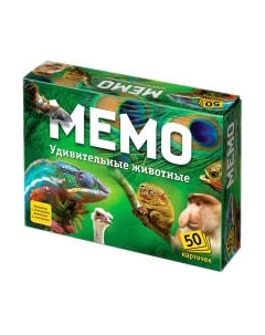 Настольная игра Нескучные игры Мемо Удивительные животные / 7207