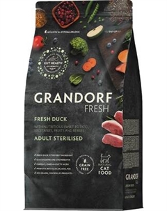 Сухой корм для кошек Grandorf Adult Sterilised Fresh Duck&Sweet Potato