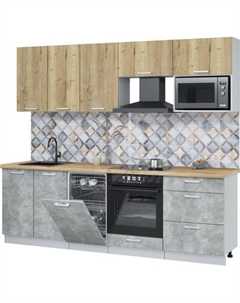 Кухонный гарнитур Интерлиния Мила Лайт 2.45-ПМ4