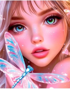 Набор алмазной вышивки Феникс+ Девушка и стрекоза / 70839 Feniks