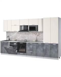 Кухонный гарнитур Интерлиния Мила Лайт 3.6-ПМ2