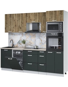 Кухонный гарнитур Интерлиния Мила Лайт 2.45-ПМ3