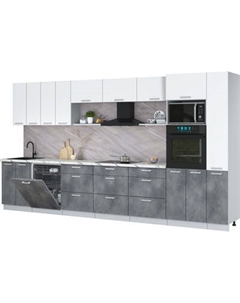 Кухонный гарнитур Интерлиния Мила Лайт 3.9-ПМ1