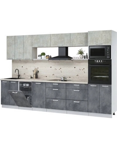 Кухонный гарнитур Интерлиния Мила Лайт 3.3-ПМ3