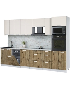 Кухонный гарнитур Интерлиния Мила Лайт 3.1-ПМ3