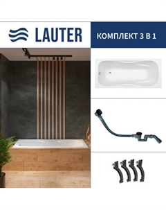 Ванна чугунная Lauter Regina 2101415 / 150x75 с сифоном 21Y32001