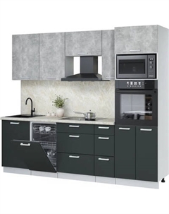 Кухонный гарнитур Интерлиния Мила Лайт 2.45-ПМ3