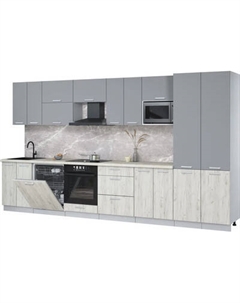 Кухонный гарнитур Интерлиния Мила Лайт 3.8-ПМ2