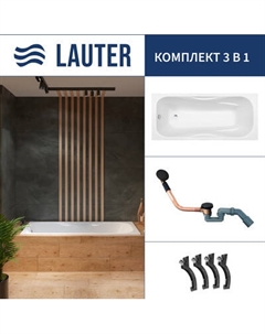 Ванна чугунная Lauter Regina 2101415 / 150x75 с сифоном 21Y11021