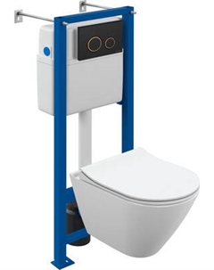 Унитаз подвесной с инсталляцией Cersanit City Smart CO DPL EO Slim