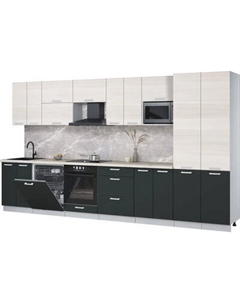 Кухонный гарнитур Интерлиния Мила Лайт 3.8-ПМ2