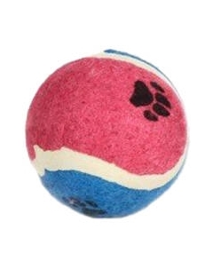 Игрушка для собак Beeztees Мяч теннисный с нарисованными лапами / 625595