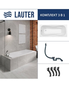 Ванна чугунная Lauter Regina 21014171 / 170x80 с сифоном 21Y31002