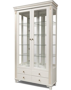 Шкаф с витриной ФорестДекоГрупп Бьянка 2 дверный Форестдекогрупп