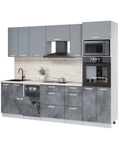 Кухонный гарнитур Интерлиния Мила Лайт 2.65-ПМ3