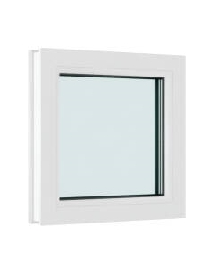 Окно ПВХ Brusbox Одностворчатое Глухое 2 стекла