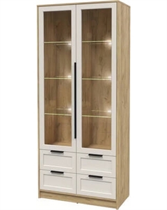 Шкаф с витриной Интерлиния Концепт Тренд КТ-ШВ2 с подсветкой